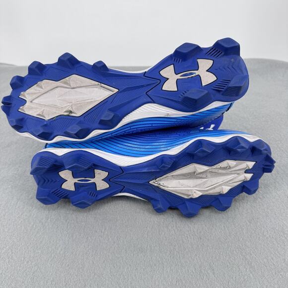 Under Armour Football Cleats Shoes Mens‎ Size 8 Blue High Top Strap 3023718-402